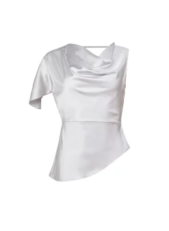 Asymmetrical Silk Top