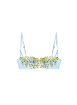 Banana Embroidery Balconette Bra
