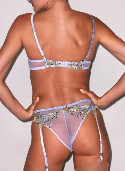 Banana Embroidery Balconette Bra