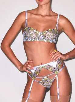 Banana Embroidery Balconette Bra