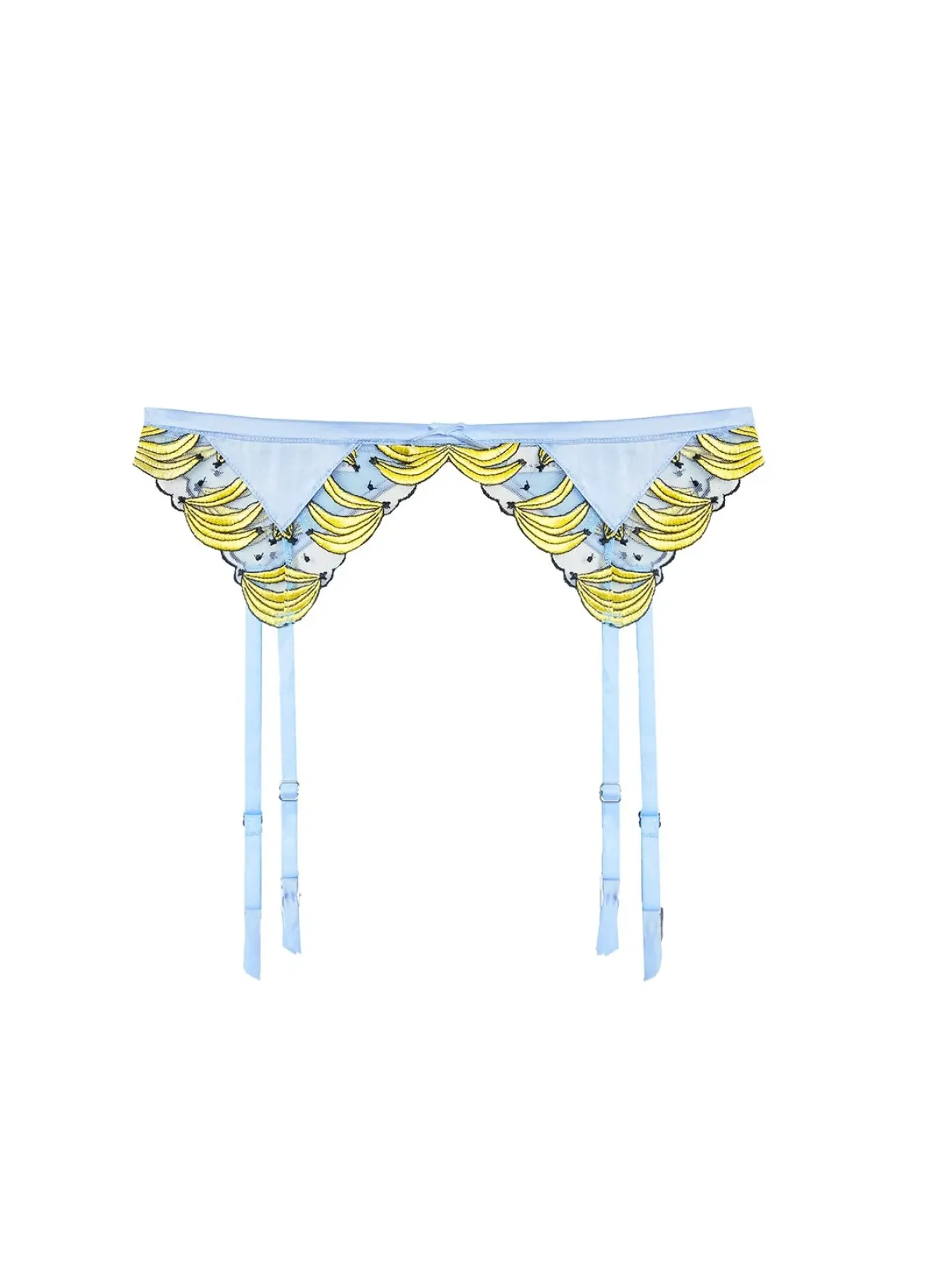 Banana Embroidery Garter Belt