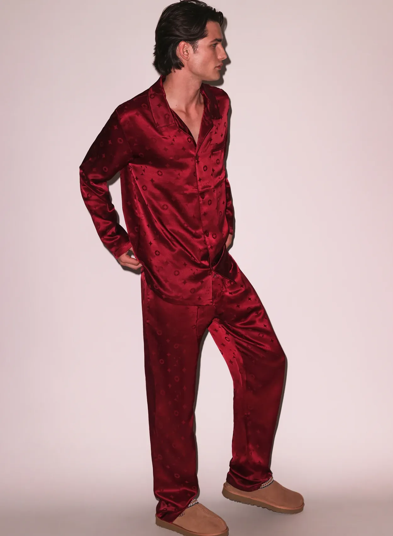 Barolo Silk Jacquard PJ Set