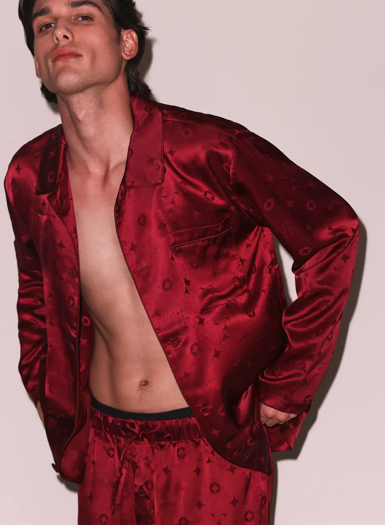 Barolo Silk Jacquard PJ Set