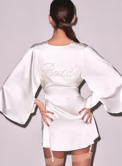 Bride Embroidered Angel Sleeve Robe