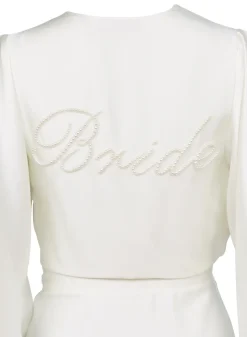 Bride Embroidered Angel Sleeve Robe