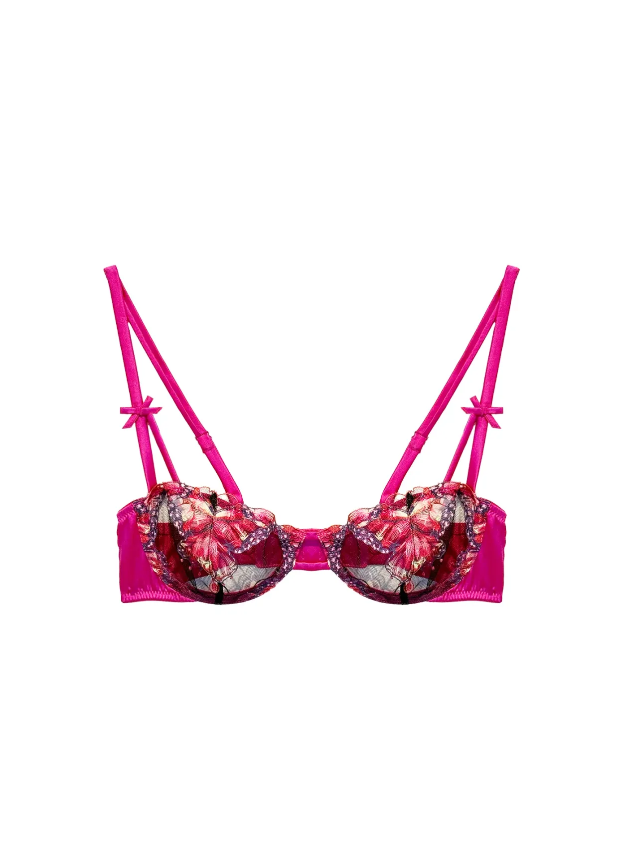 Butterfly Embroidery Balconette Bra