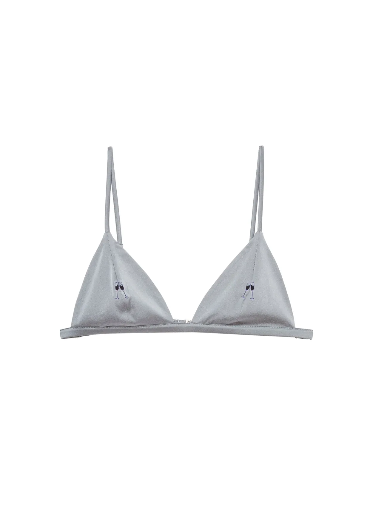 Champagne Embroidered Luxe Triangle Bra
