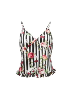 Cherry Rose Ruffle Cami
