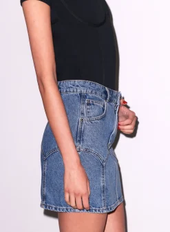 Denim Garter Skirt
