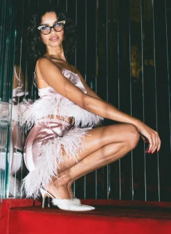Feather Mini Skirt