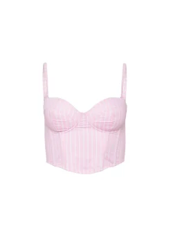Hampton Poplin Cropped Bustier