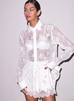 Juliet Lace Button Down