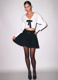 Knit Flared Mini Skirt