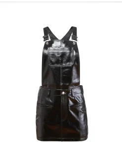 Leather Overall Dress
