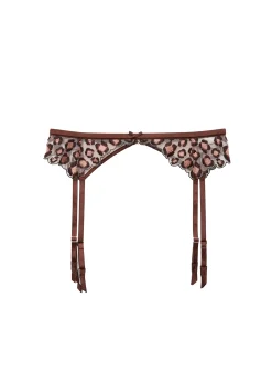 Leopard Embroidery Garter Belt