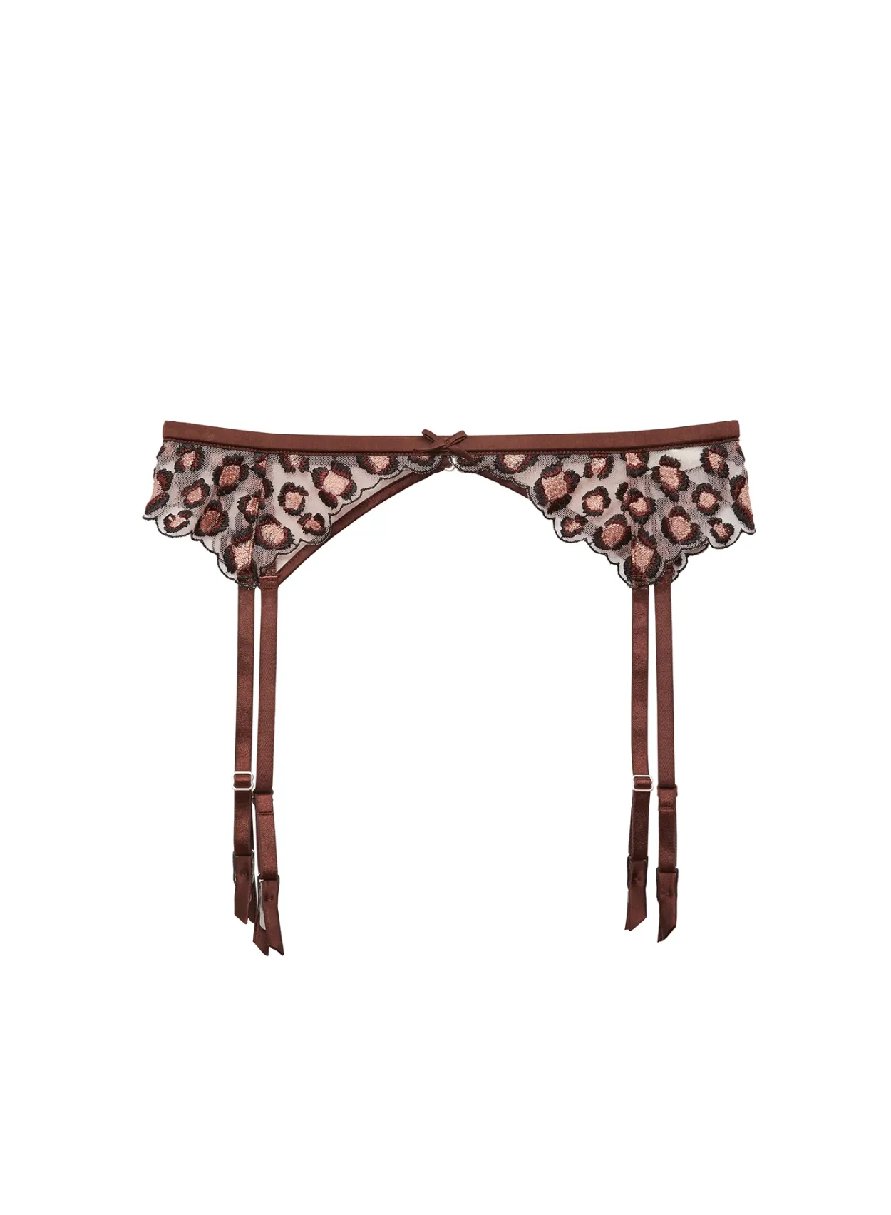 Leopard Embroidery Garter Belt