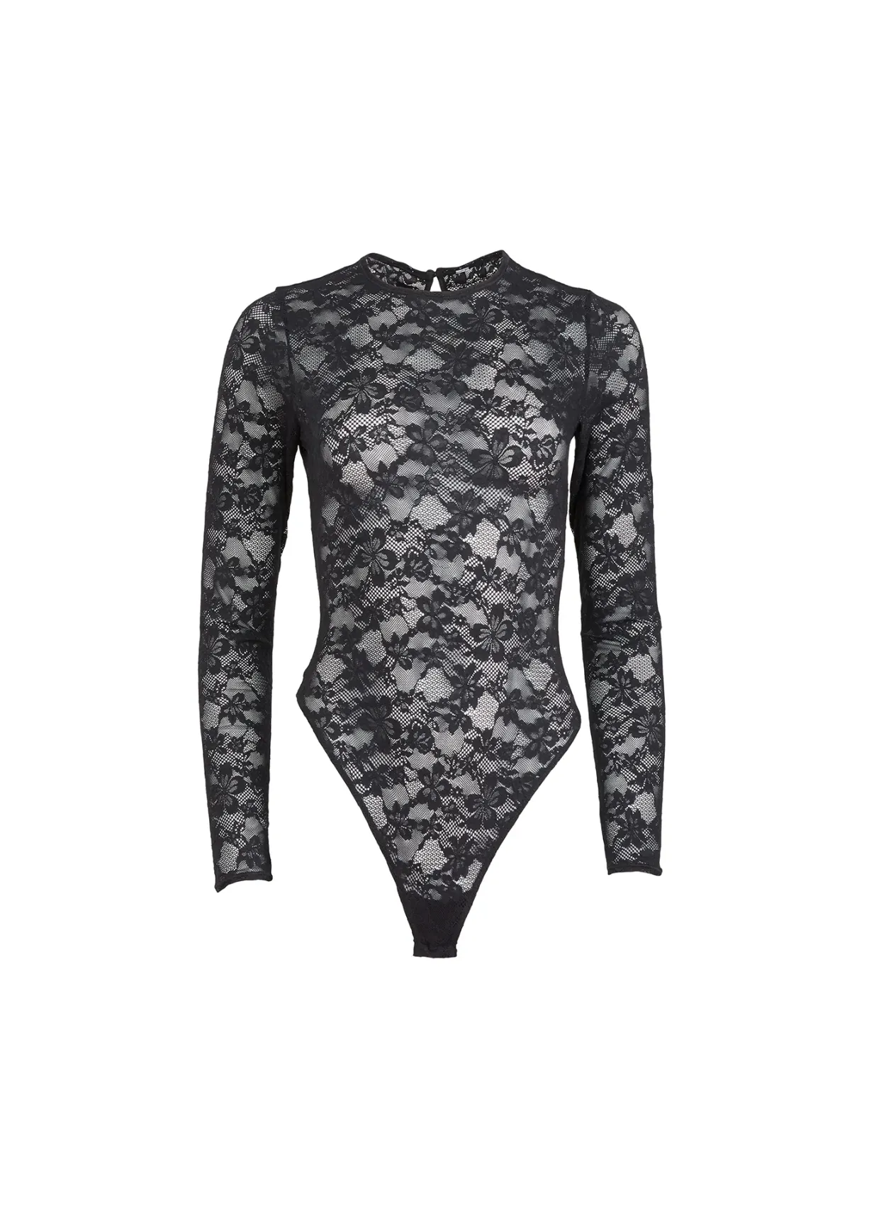Le Stretch Lace Long Sleeve Bodysuit