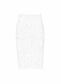 Le Stretch Lace Pencil Skirt