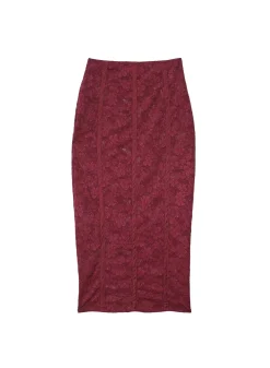 Le Stretch Lace Pencil Skirt