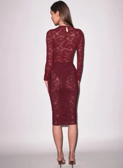 Le Stretch Lace Pencil Skirt