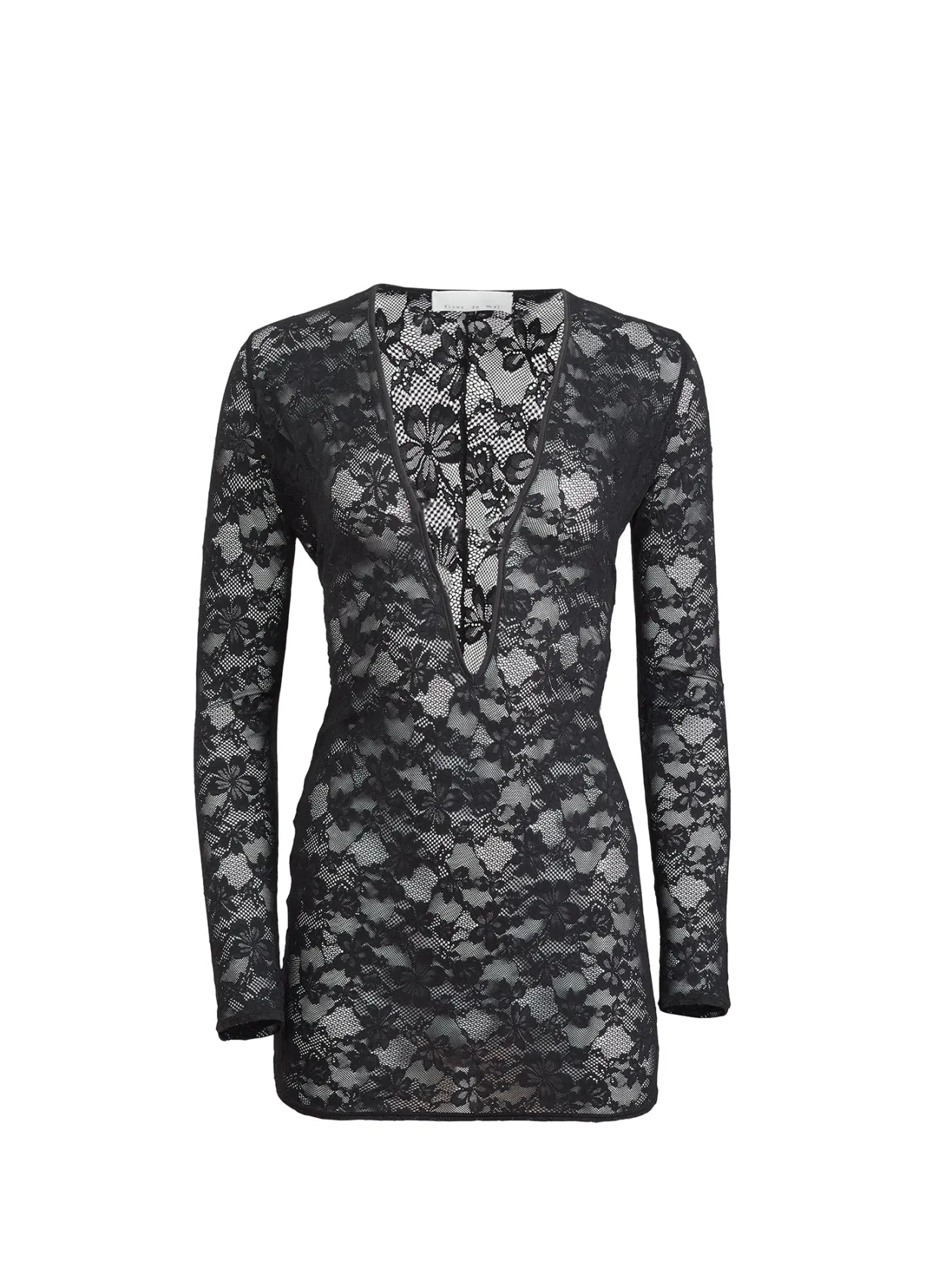 Le Stretch Lace Plunge Mini Dress