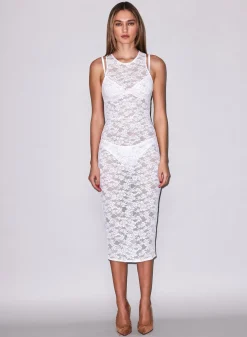 Le Stretch Lace Racer Tank Dress