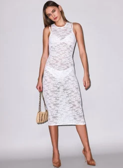 Le Stretch Lace Racer Tank Dress