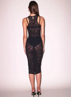 Le Stretch Lace Racer Tank Dress