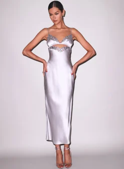 Lily Embroidery Cutout Slip