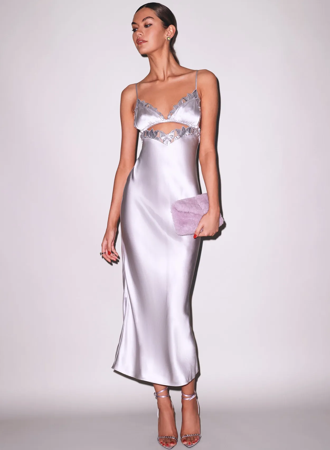 Lily Embroidery Cutout Slip