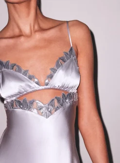 Lily Embroidery Cutout Slip