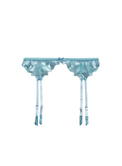 Lily Embroidery Garter Belt