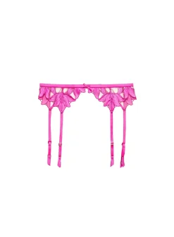 Lily Embroidery Garter Belt