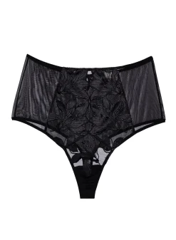 Lily Embroidery High Waist Thong