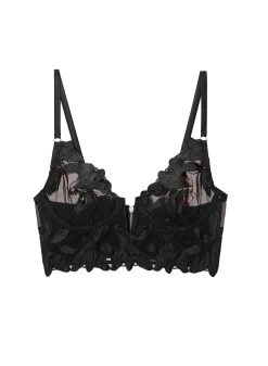 Lily Embroidery Longline Demi Bra