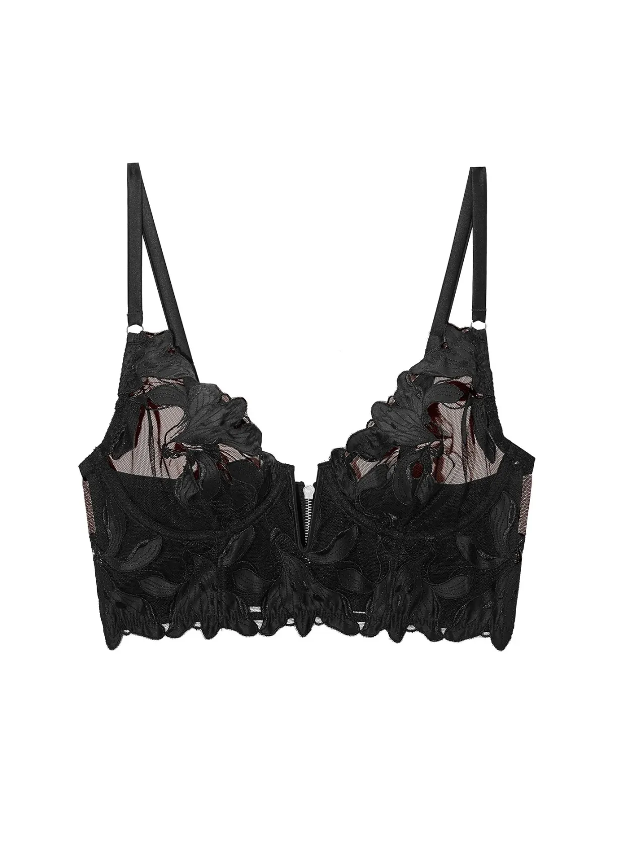 Lily Embroidery Longline Demi Bra