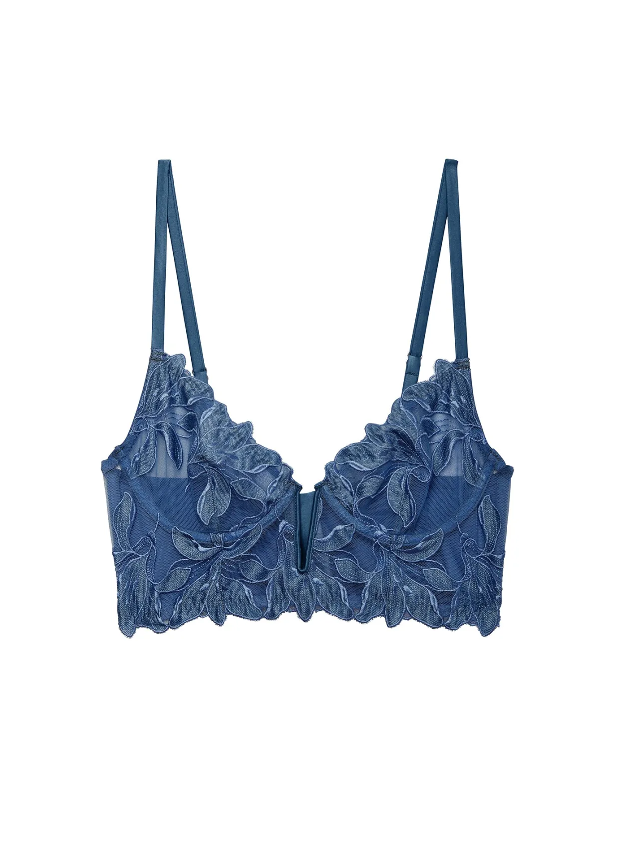 Lily Embroidery Longline Demi Bra