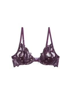 Lily Embroidery Plunge Demi Bra