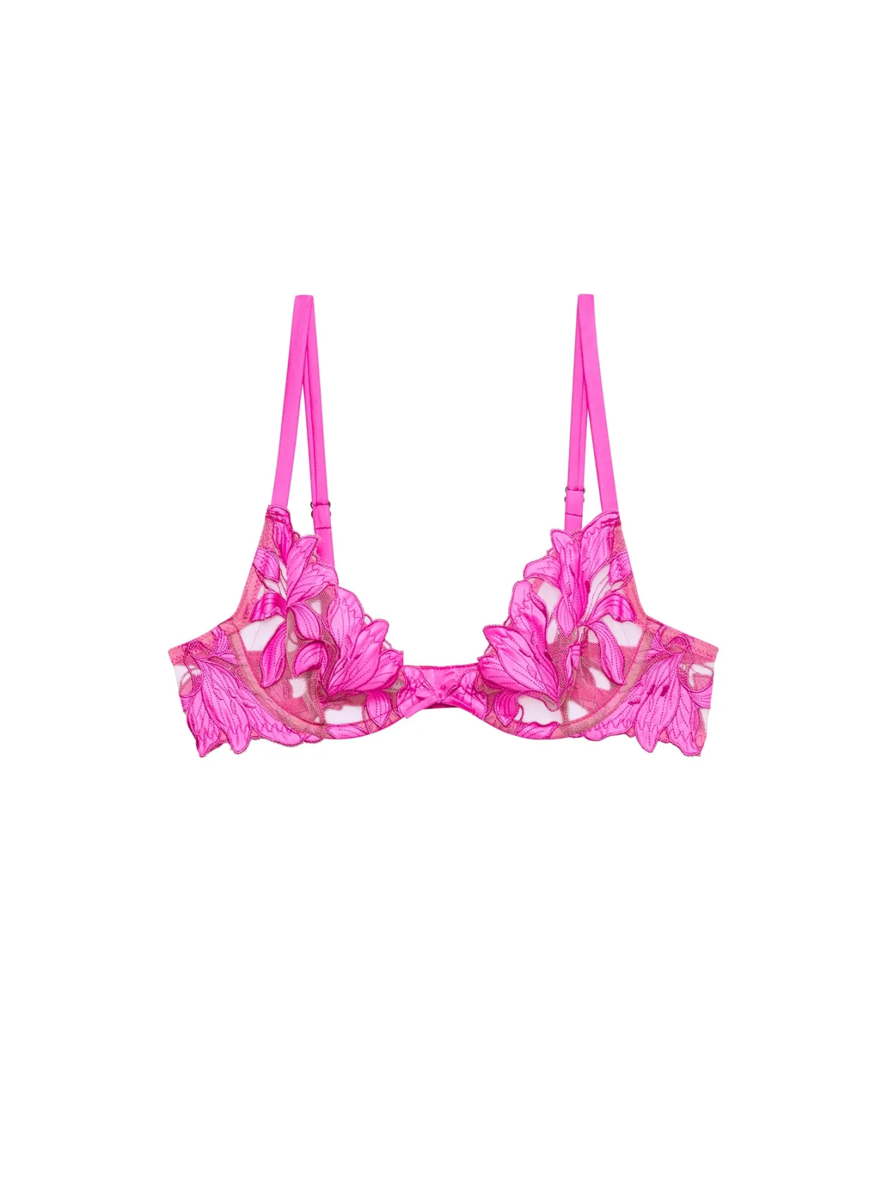 Lily Embroidery Plunge Demi Bra