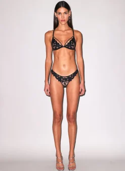 Lily Embroidery Racer Triangle Bra
