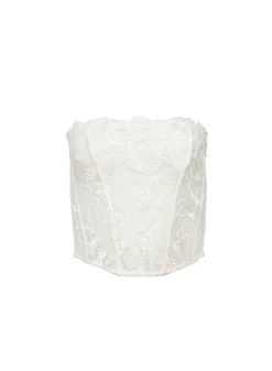 Lola Bow Embroidery Corset Top