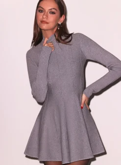 Long Sleeve Flared Corset Dress
