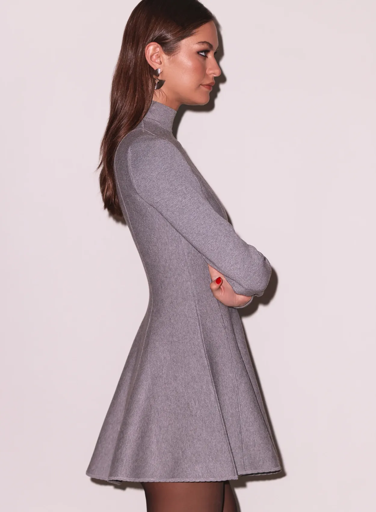 Long Sleeve Flared Corset Dress