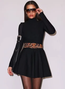 Long Sleeve Flared Corset Dress