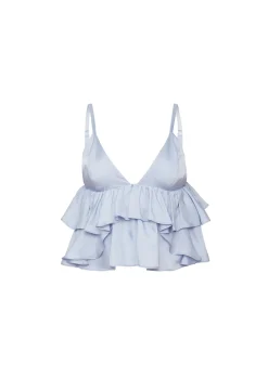 Luxe Twill Ruffle Cami