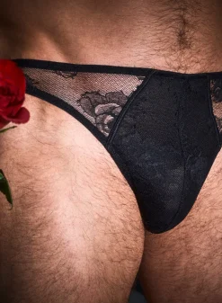 Men's Bouquet Lace Thong