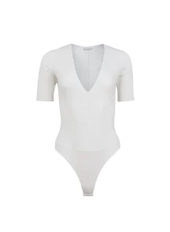 Organic Cotton Deep V Bodysuit