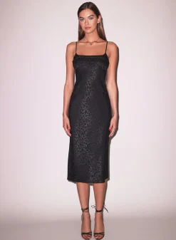 Pansy Jacquard Ruched Bust Dress
