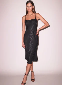 Pansy Jacquard Ruched Bust Dress