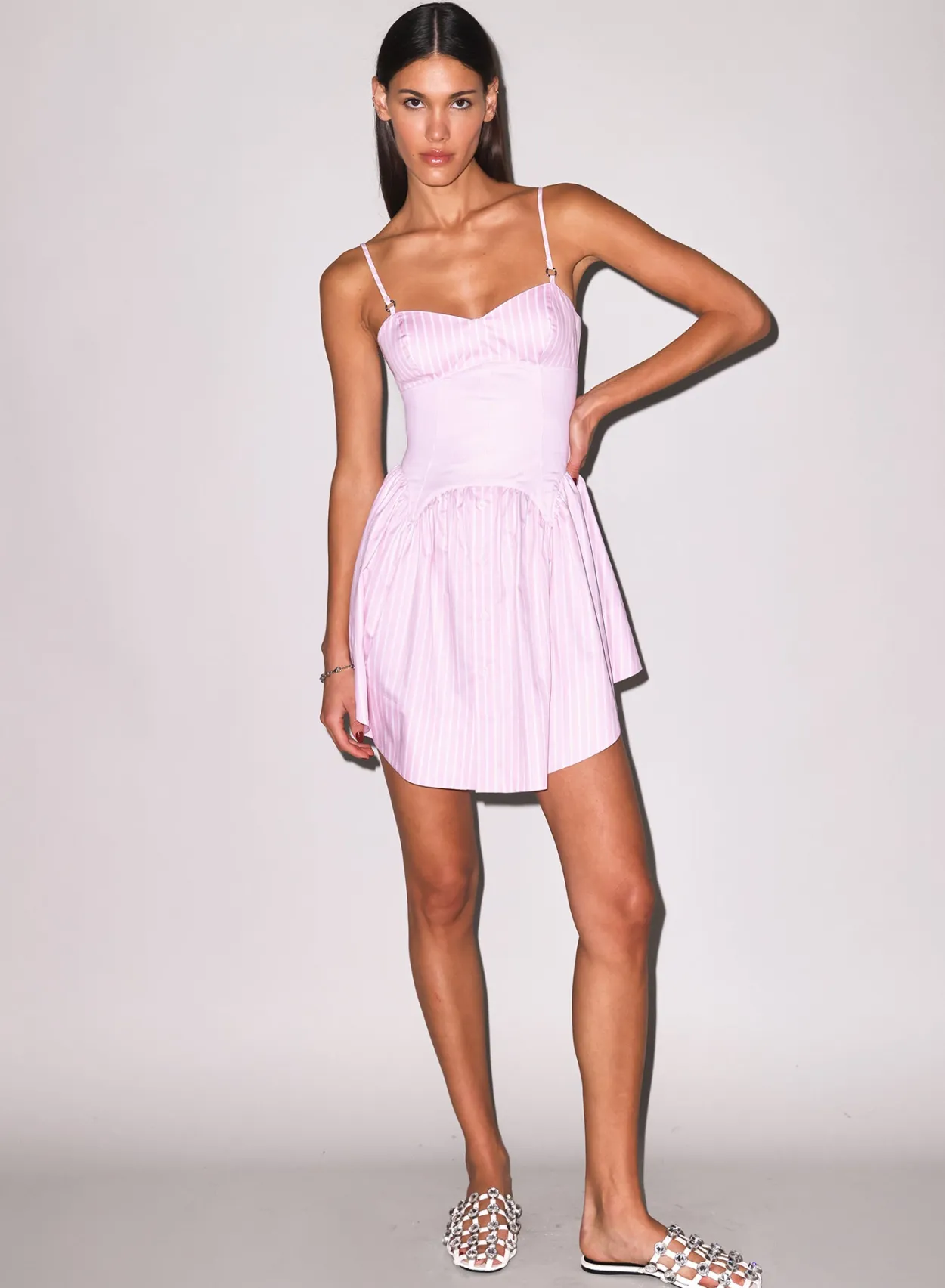 Poplin Corset Mini Dress